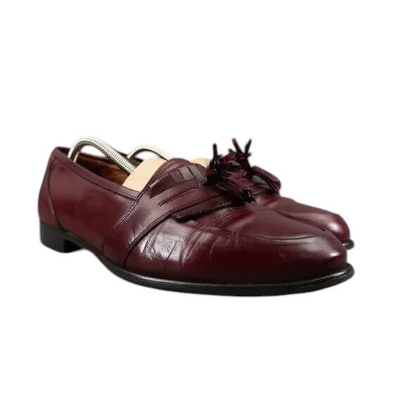 Bostonian Shoes Mens 10 Loafer Tassel Classic Slip On Leather Florentine Brown - Picture 1 of 15